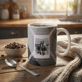 Modern Plaid Rustic Photo Christmas mug Koffiemok