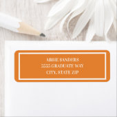Modern Plain Basic Oranje en White Etiket (Insitu)