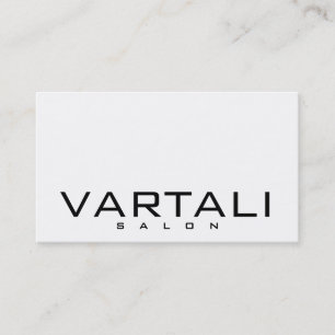 Modern Plain Black White Salon Visitekaartje