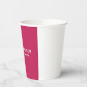 Modern Plain Classy Professioneel Roos Rood Papieren Bekers (Links)