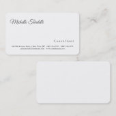 Modern Plain Elegant Minimalist Visitekaartje (Voorkant / Achterkant)