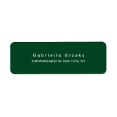 Modern Plain Elegant Uniek Bos Groen Etiket (Voorkant)