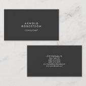 Modern Plain Gray Trendy Visitekaartje (Voorkant / Achterkant)