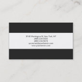 Modern Plain Grey White Professional Visitekaartje (Achterkant)