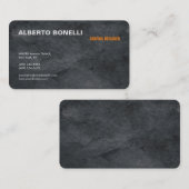 Modern Plain Minimalist Gray Professional Artistic Visitekaartje (Voorkant / Achterkant)