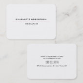 Modern Plain Minimalist Special Black Red Visitekaartje (Voorkant / Achterkant)