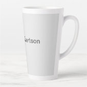 Modern Plain Minimalist Voeg je eigen naam toe Latte Mok (Rechts)