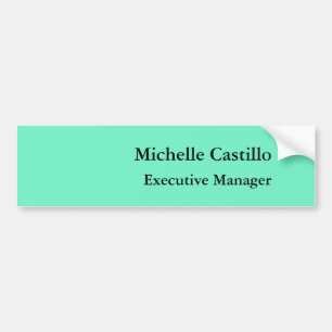 Modern Plain Professional Minimalistisch Groen Bla Bumpersticker