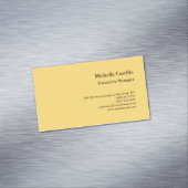 Modern Plain Professioneel Minimalistisch Geel Magnetisch Visitekaartje (Voorbeeld)