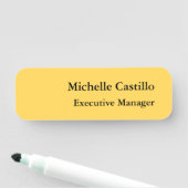 Modern Plain Professioneel Minimalistisch Geel Naamplaatje (In situ)