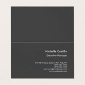 Modern Plain Professioneel Minimalistisch Grijs Ge Visitekaartjes (Buitenkant ongevouwen)
