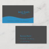 Modern Plain Simple Hi Tech Blue Visitekaartje (Voorkant / Achterkant)