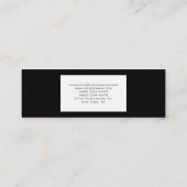 Modern Plain Trendy Minimalist Black & White Mini Visitekaartje (Achterkant)