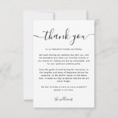 Modern Plain White met twee foto bruiloft Bedankkaart (Achterkant)