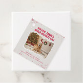 Modern Playful Funny Dog Christmas Present  Bedankjes Labels (In situ)