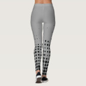 Modern, playful, urban geometric circle pattern leggings (Achterkant)