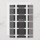 Modern Plays Grey Black White Ring Logo Wedding Kaart (Achterkant)