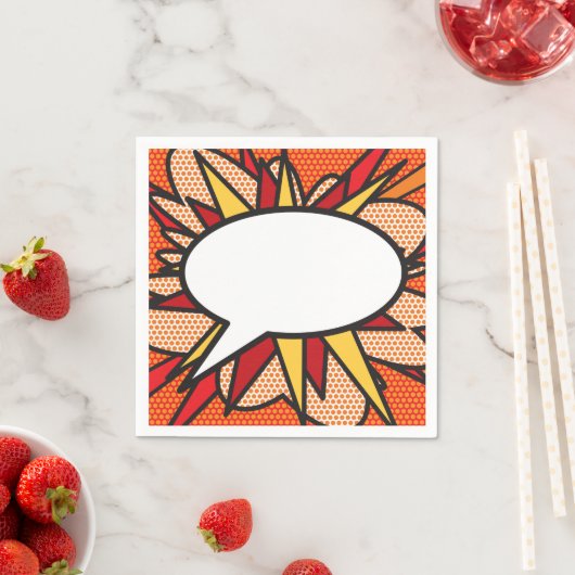 Modern Plezier Retro Strip Spreekwolk Servet (Insitu)