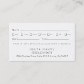 Modern Plum Floral Salon Scissors Logo Benoeming Visitekaartje (Achterkant)