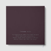 Modern Plum Graduation Photo Silver (Verso)