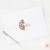 Modern Plum Herfst Tree Bruiloft Sticker (Envelop)