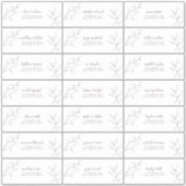 Modern Plum Paars Script Botanical Guest Address Sticker (Voorkant)