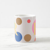 Modern polka dot monogram koffiemok (Center)
