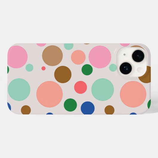 Modern Polka Dot Pattern Case-Mate iPhone Case (Achterkant (horizontaal))