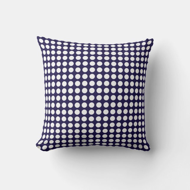 Modern Polka Dot Pattern Cobalt Blue Kussen (Voorkant)