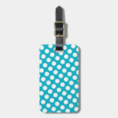 Modern Polka Dot Pattern met Adres/Telefoon Bagagelabel (Voorkant verticaal)
