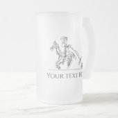 Modern Polo Player Horse Matglas Bierpul (Voorkant rechts)