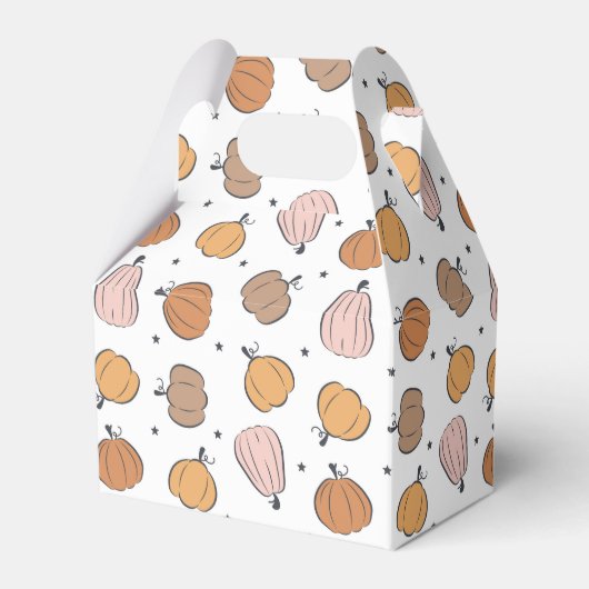 Modern pompoenpatroon - gunstboxen bedankdoosjes (Voorkant Zijde)