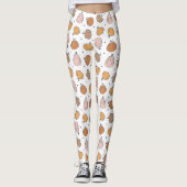 Modern pompoenpatroon - Leggings (Voorkant)