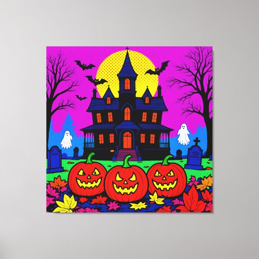 Modern Pop Art Halloween Canvas Afdruk (Voorkant)