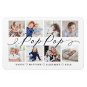 Modern Pop Pop Script Kleinkinderen Fotocollage Magneet (Horizontaal)