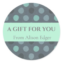 Modern Pop Turquoise Polka Dot  label