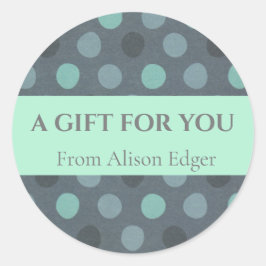 Modern Pop Turquoise Polka Dot  label