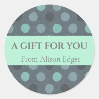 Modern Pop Turquoise Polka Dot  label