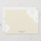 Modern Poppies Wedding Invitation - Almond Kaart (Achterkant)