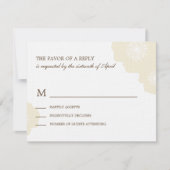 Modern Poppies Wedding RSVP Card - Ammond (Voorkant)