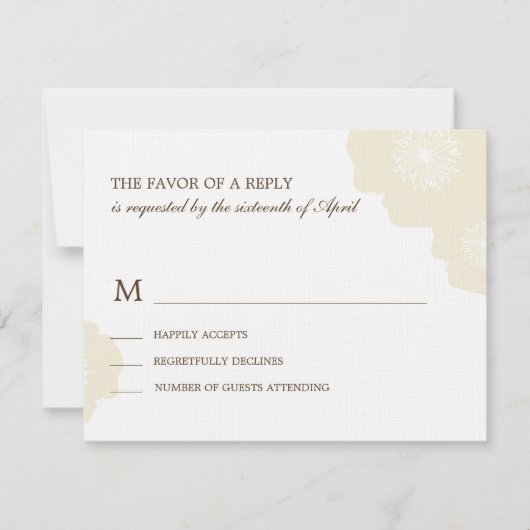 Modern Poppies Wedding RSVP Card - Ammond (Voorkant)