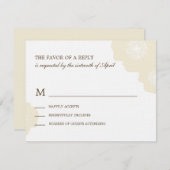 Modern Poppies Wedding RSVP Card - Ammond (Voorkant / Achterkant)