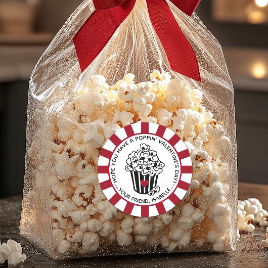 Modern Poppin' Valentijnsdag Ronde Sticker