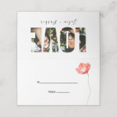 Modern Poppy Red Wedding Foto (Buitenkant ongevouwen)