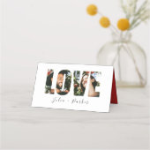 Modern Poppy Red Wedding Foto (Achterkant)