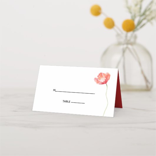 Modern Poppy Red Wedding Foto (Voorkant)