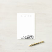 Modern Portland professioneel geschenk gepersonali Post-it® Notes (Op bureau)