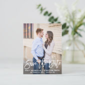 Modern Portrait Afbeelding Save the Date Briefkaar Briefkaart (Staand voorkant)
