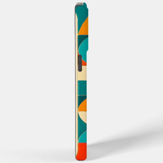 Modern Portuguese Azulejo Tile Pattern iPhone Case (Achterkant / Rechts)