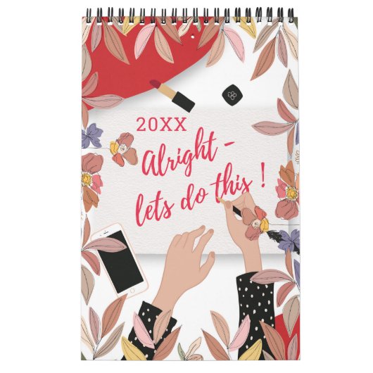 Modern Positive Vibes Motivatie 2022 Kalender (Hoes)
